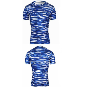 Ensembles de fitness et de compression à séchage rapide pour hommes, collants respirants avec caractéristique imperméable, vêtements de fitness à motif solide - Product Image 2