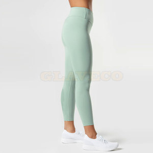 Leggings de yoga pour femmes, vente directe d'usine, couleur unie, spandex/polyester durable, taille élastique, séchage rapide, respirant, sans couture, complet - Product Image 2
