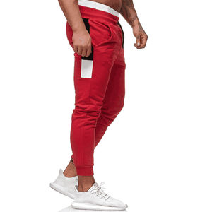 Logo personnalisé de haute qualité hommes joggers en gros meilleur décontracté blanc pantalons de survêtement avec poches zippées - Product Image 2