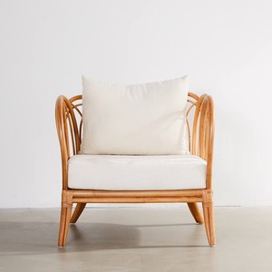 Divano in rattan fatto a mano poltrona con accento di lusso divano orientale moderno per l'arredamento del resort dell'hotel della caffetteria