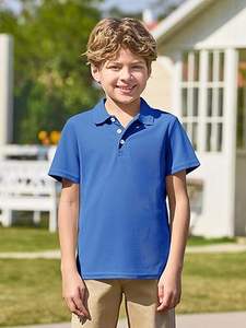 100% algodón de alta calidad al por mayor verano niños Polo camisa de manga corta Retro ropa deportiva personalizada bebé algodón Polo camisetas - Product Image 2