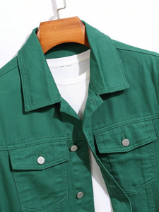 Vestes en denim OEM pour hommes, délavés à l'acide, avec personnalisation complète, veste en jean de style sport, vêtements d'extérieur pour hommes - Product Image 4