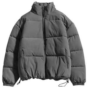 Vêtement de rue pour homme sur mesure par le fabricant, hiver, lourd, enduit, imperméable, écologique, chaud, surdimensionné, à capuche plissée - Product Image 2