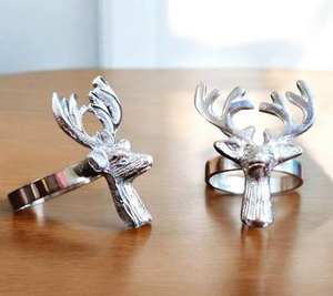 Anneau de serviette en forme de cerf doré, vaisselle de table, décoration de la maison pour les anniversaires et autres occasions - Product Image 3