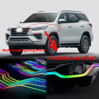 Kit de feux de jour à LED 12V personnalisés pour Toyota Fortuner, avec fonction clignotant et cadre fin, effet Angel Eye