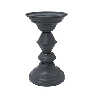 Lot de 3 bougeoirs en fer et bois couleur argent, bougeoir de taille moyenne pour mariage et décoration intérieure - Product Image 4