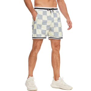 Pakistán hizo nuevos pantalones cortos de baloncesto cómodos de moda deportes Casual transpirable secado rápido Fitness malla pantalones cortos para hombres - Product Image 4