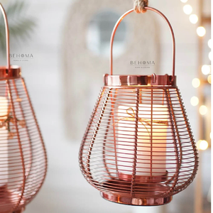 Farol de Vela de Alambre de Cobre con Asa - Product Image 2