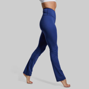 Pantalon de yoga taille haute pour femme de la meilleure qualité, legging évasé bleu marine respirant personnalisé, pantalon de yoga pour femme - Product Image 3