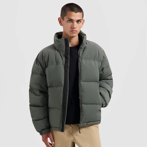 Veste matelassée décontractée de haute qualité pour homme pour l'hiver, manteau à bulles de haute qualité avec col montant et fermeture éclair - Product Image 6