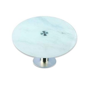 Base para Pastel de Madera con Tapa de Mármol, Diseño Decorativo para Mesa, Centro de Mesa para Bodas, Procedente de la India - Product Image 2