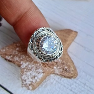 แหวนเนปาลทำด้วยมือ925เพทายธรรมชาติแหวน nepali ขายส่งจำนวนมาก - Product Image 4