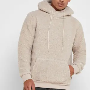 Sherpa Fleece Heren Custom Hoodie Sweatshirts Jongens Zware Gewicht Trui Winter Hoodies Custom Kleding Fabrikant