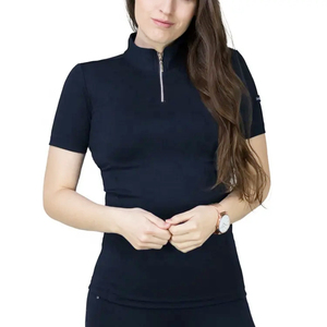 Camisas de equitación personalizadas de alta calidad para mujer, pantalones cómodos de manga corta de poliéster Spandex al por mayor - Product Image 6