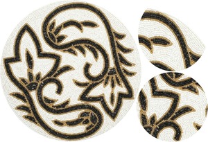 Wholesale Custom Luxury <b>Beaded</b> <b>Placemats</b> Dining Table Wooden Bead Woven Hand Embroidery Eco-Friendly High Quality Wedding - Product Image 4