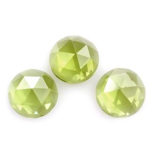 อัญมณีสีเขียวเจียระไนทรงหลวมทำจากหินควอตซ์ธรรมชาติขนาด6มม. สำหรับเครื่องประดับ - Product Image 1