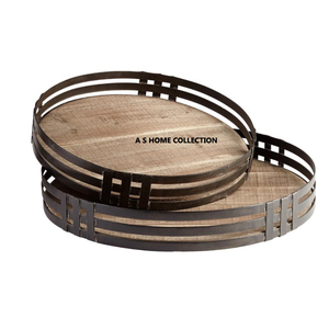 Bandeja de bambú de Metal dorado con forma personalizada de latón brillante de estilo de lujo, decoración del hogar, piezas de lujo para suministros de restaurante - Product Image 2