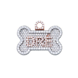 Large gamme de bijoux de mode de qualité supérieure 6 TCW Dog Tag 925 Silver Lab Grown Diamond Pendant du fournisseur indien - Product Image 1