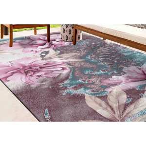 Tapis imprimé avec une peinture de pivoine rose pour la décoration de la maison et du bureau, tapis doux non tissé - Product Image 2