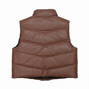 Chaleco Acolchado de Piel de Oveja para Mujer, Tejido, Ecológico, Transpirable, para Invierno, de Doble Uso - Product Image 2