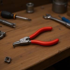 USAG 90 Bent Design <b>Nose</b> Pliers with Plastic Moulded Handle External Circles Clippers for CIRCLIP Application - Product Image 2