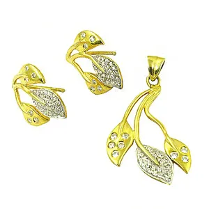 Parure de bijoux de mariage de luxe en argent 925 avec diamants, motif feuille, sertie à griffes, pour femme, provenance du Rajasthan - Product Image 3