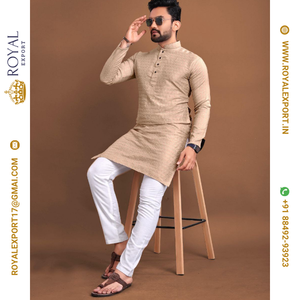 Presentamos el Nuevo Sherwani Tradicional de Algodón para Mujer, Ropa de Fiesta para Adultos, Lavable, Estilo India y Pakistán, con Estampado en Relieve, Evergreen 1000 - Product Image 6