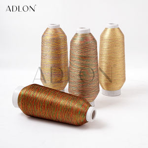 Fil de polyester métallisé brillant multi-tones Adlon 150D de qualité supérieure, broderie, couture, anti-UV, sari, vêtements, vêtements de mode - Product Image 6