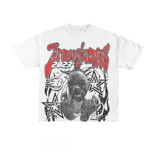 T-shirt graphique oversize en coton premium pour femme, blanc, impression DTG vintage, broderie personnalisée, impression sérigraphique, taille plus, 100% coton - Product Image 6