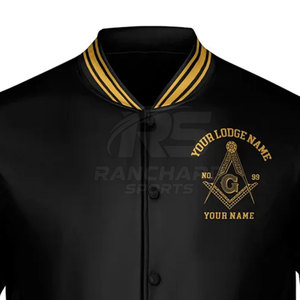 Chaqueta Universitaria Masónica Personalizada de Alta Calidad para Hombre, Chaqueta Universitaria Bordada con la Logotipos de la Francmasonería - Product Image 6