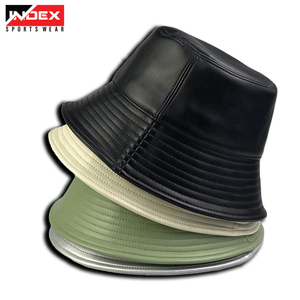 Chapeaux seau en coton de couleur personnalisée en gros toutes saisons vêtements de sport de plein air avec cuir PU pour la fête vente en ligne - Product Image 6