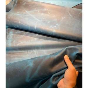 Wholesale Customized Blue Genuine Leather Sheet Split Type for Home Decor OEM ODM Animal Hide Grain with Logo Design - Product Image 2