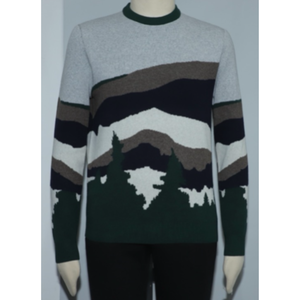 Pulls en tricot pour hommes respirants d'hiver personnalisés anti-rides couleur unie manches longues coton laine haute qualité - Product Image 3