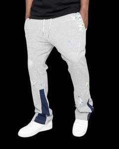 Custom <b>Sweat</b> <b>Pants</b> French Terry Baggy Stacked Flare <b>Men</b> Sweatpants 3d puff print stacked flared <b>pants</b> <b>men</b> - Product Image 6