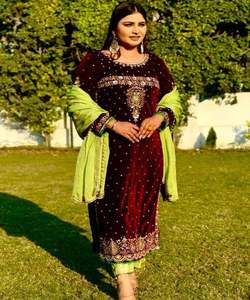 Vestido Georgette Eid con hilo bordado Dupatta Precio al por mayor - Product Image 1