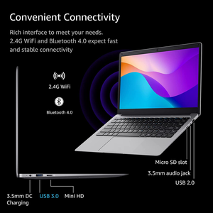 Ordinateur portable Intel de haute qualité 15,6 pouces 16:10 Windows 10 OEM ODM avec clavier anglais pour les étudiants et l'usage domestique - Product Image 6