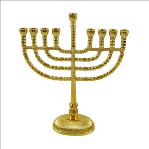 Candelabro de Menorah de Metal personalizable hecho a mano de estilo real tradicional para decoración de Hotel y restaurante en casa-Venta al por mayor - Product Image 2