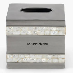 กล่องทิชชู่มุกโลหะสแตนเลสสำหรับตกแต่งโต๊ะงานประดิษฐ์ด้วยมือคุณภาพสูงของตกแต่งโต๊ะในร้านอาหารคาเฟ่ - Product Image 3