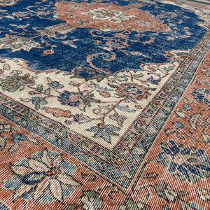 พรมวินเทจ, พรมปูพื้นขนาด 0.7x11.7 ฟุต, พรมขนสัตว์สีน้ำเงินน้ำตาล - Product Image 4