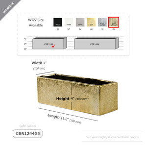 CBR1244XX - Rectángulo Largo Texturizado - 12x4x4 (Varios Colores) - Product Image 2