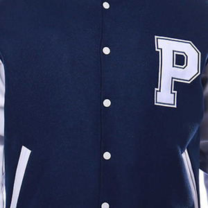 Veste d'université réversible à logo personnalisé pour hommes et femmes Nouvelle veste de baseball en cuir avec broderie à la mode et rembourrage en coton - Product Image 6