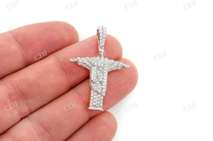 Pendentif Jésus en diamant Moissanite en or 18 carats pour fabrication de bijoux Pendentifs Christo Retentor Rio Christ pour hommes - Product Image 5