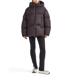Custom Hooded Puffer <b>Jacket</b> Winter Down Filled <b>Warm</b> Quilted Coat Unisex Zip Up OEM Wholesale Manufacturer - Product Image 2