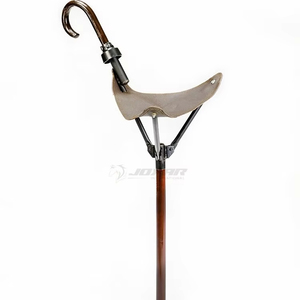 Classic wooden walking <b>stick</b> polished wood cane comfortable handle sturdy build support for daily use and hiking trips - Product Image 1