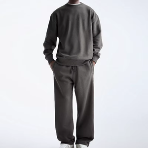 กางเกงวอร์มลำลองสองชิ้นสำหรับฤดูใบไม้ร่วงและฤดูหนาวเสื้อถักแบบลำลองพิมพ์ลาย3D ขนาดใหญ่ออกแบบได้ตามต้องการ - Product Image 1