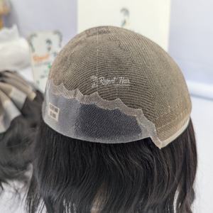 Super Qualité Q6 Hommes Cheveux Indiens 100% Remy Toupet Main Attaché Trame Vague Naturelle Styles De Vague D'eau Disponible Droite Grand Stock - Product Image 1