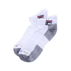 Calcetines Unisex Fila de Corte Bajo, Color: Blanco/Gris, 100% Auténticos - Product Image 4
