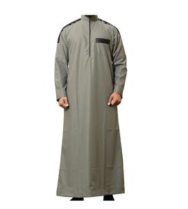 Super qualité Al pour Daffah Thobes Jubba Thobe pour hommes couleur unie soie coton robe islamique grande taille faite avec haut tissu Qua - Product Image 2