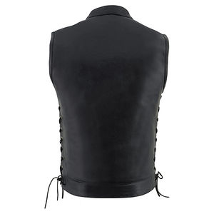 เสื้อกั๊กมอเตอร์ไซด์ผู้ชายหนังวัวกันลมและกันน้ำสีตามสั่ง - Product Image 2