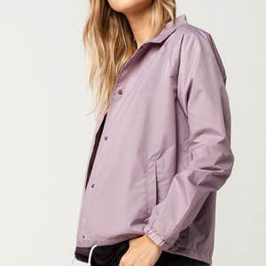 Chaqueta cortavientos tejida de piel de oveja cómoda y elegante para mujer, venta al por mayor personalizada, nailon transpirable, ropa ligera a la moda para exteriores - Product Image 3